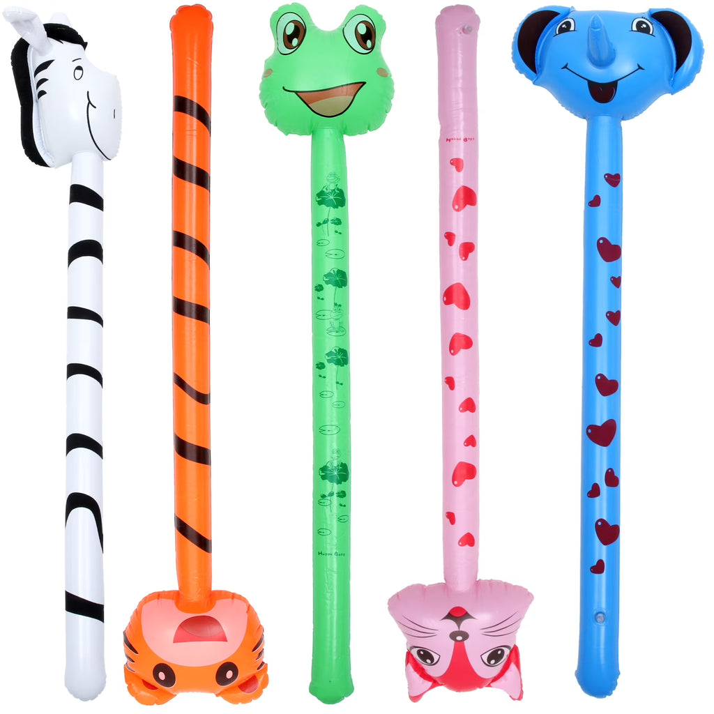 5 Pcs Inflatable Tiger Hammer Toys D712733