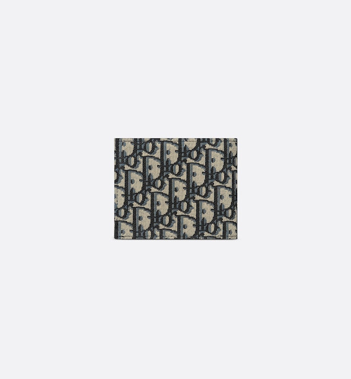 Compact Wallet Beige and Black Oblique Jacquard U910879