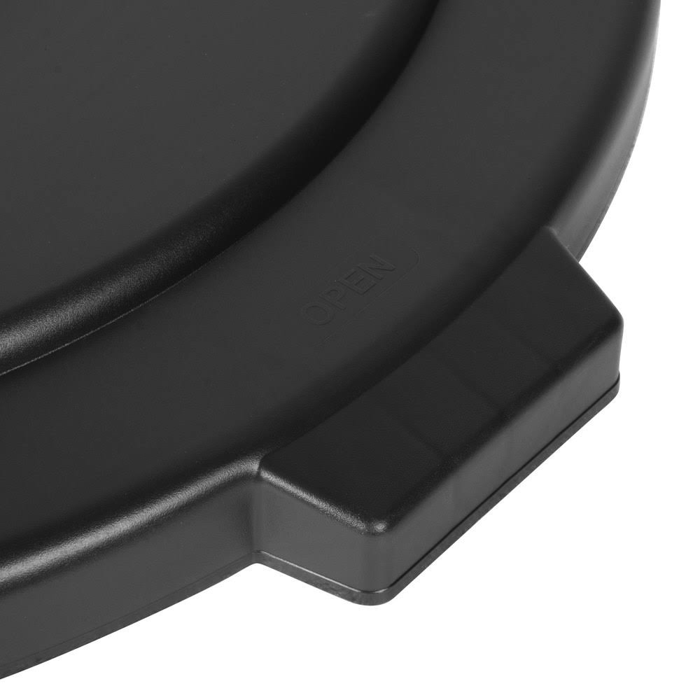 Black Flat Round Trash Can Lid K4558