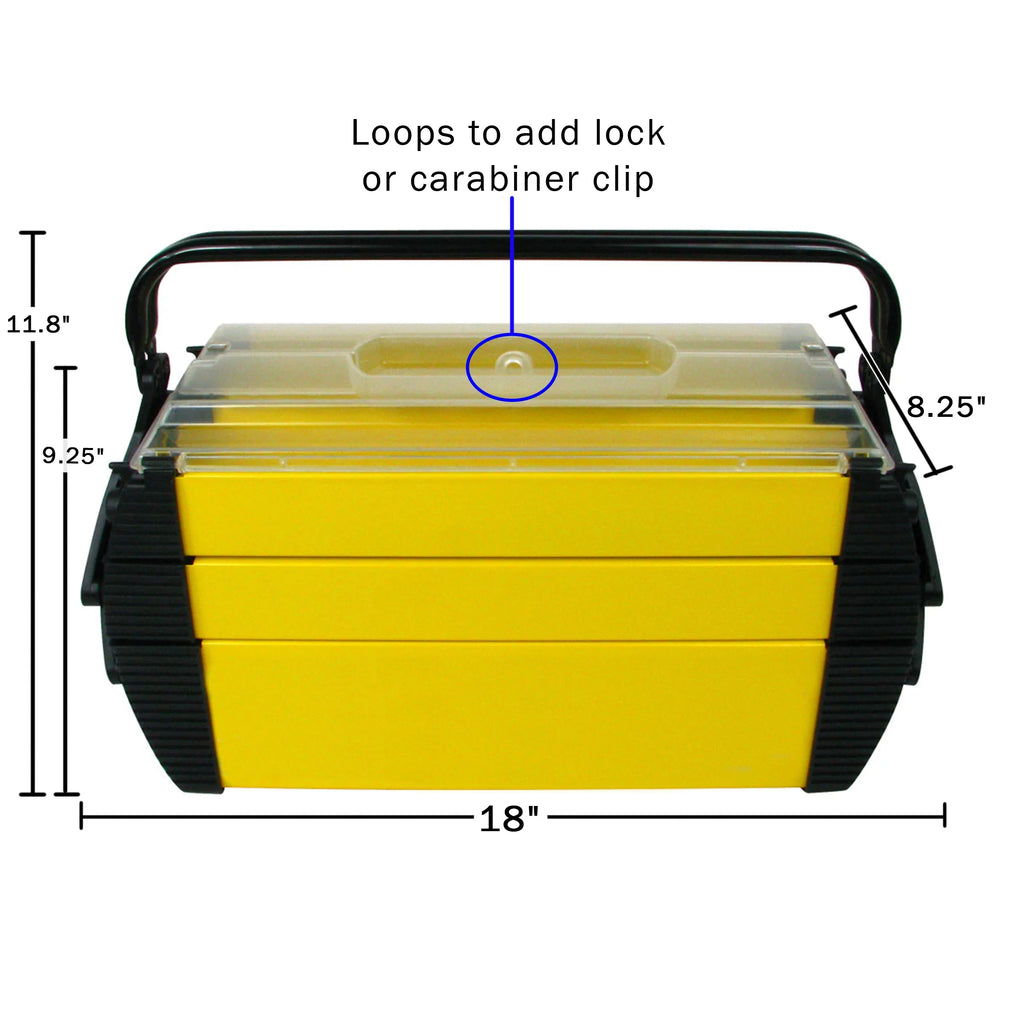 3-Tier Portable Plastic Tool Box with 5 Compartments E1939
