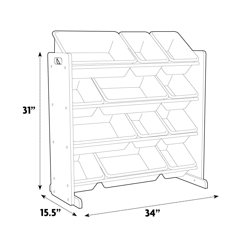 12 Bin Kids Toy Storage Organizer U138