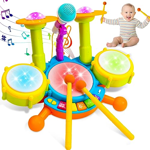 Kids Drum Set with Microphone C93074