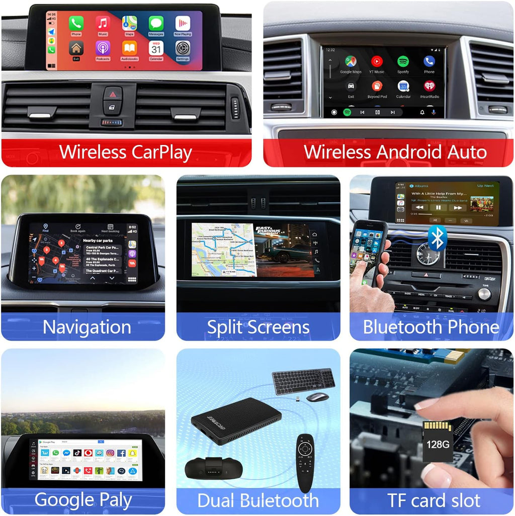 Carplay AI Box with WiFi, 4G SIM Card, Split Screen O14533
