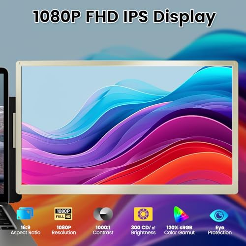 15.6" Portable Monitor with 120% sRGB, FHD IPS & 235° Rotation C645