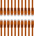 Cat 6 Ethernet Cable Snagless Patch 1 Foot Orange B829
