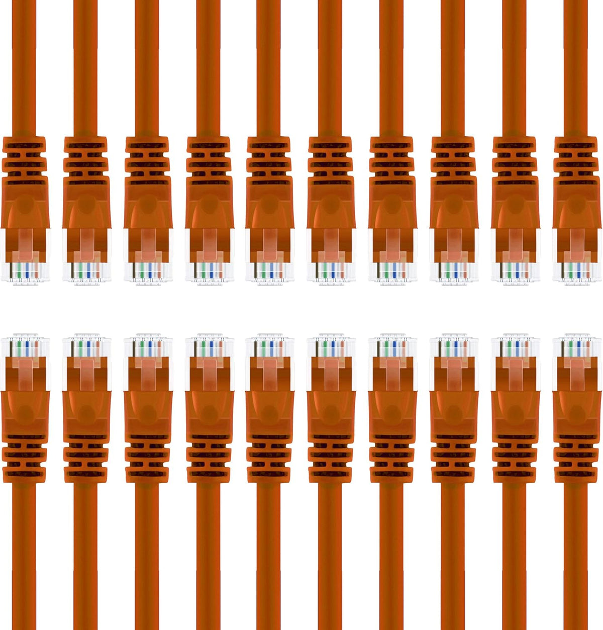 Cat 6 Ethernet Cable Snagless Patch 1 Foot Orange B829