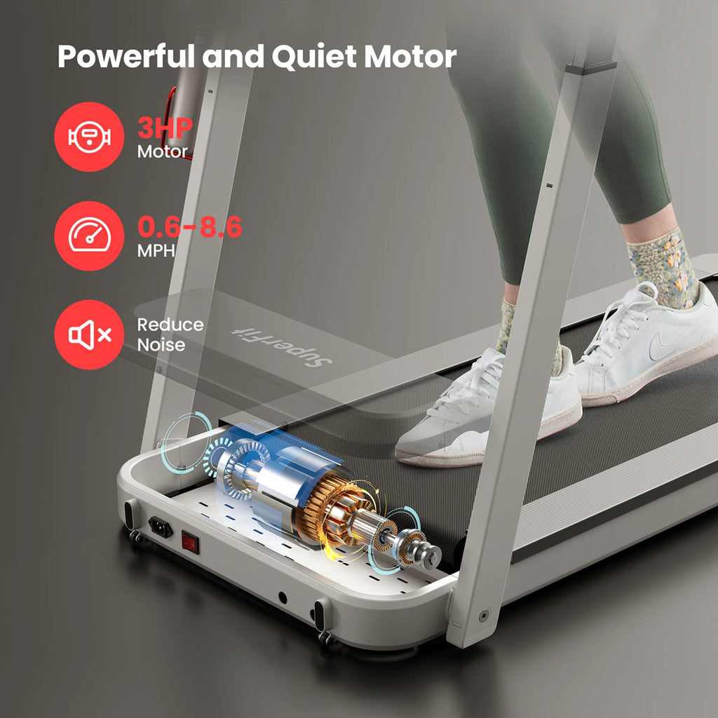 Folding Treadmill Adjustable Height Black Y908