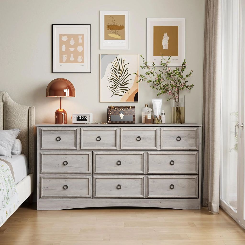 White 10 Drawer Dresser T52520