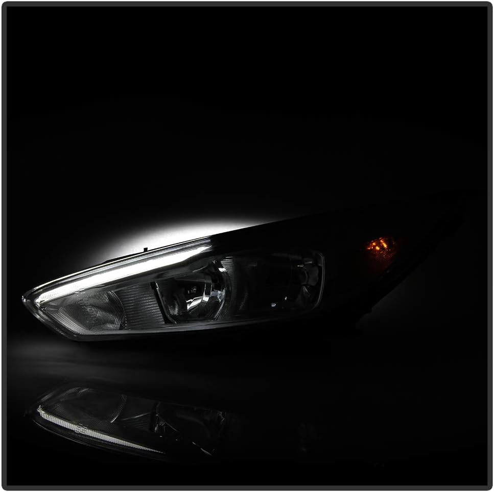 Halogen Chrome Housing LED DRL Headlight Headlamp Assembly O622
