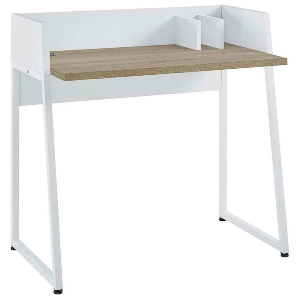 White Natural Wood Writing Desk O288736