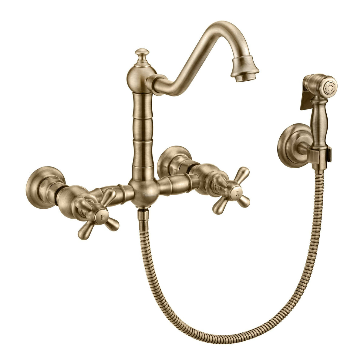Wall Mount Faucet with Cross Handles L291