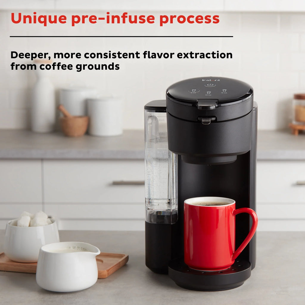 2-in-1 Single Serve Coffee Maker, Black A486667