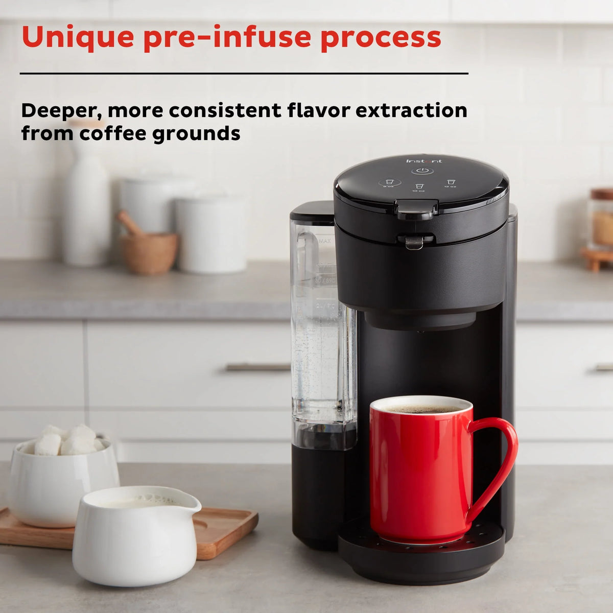 2-in-1 Single Serve Coffee Maker, Black A486667