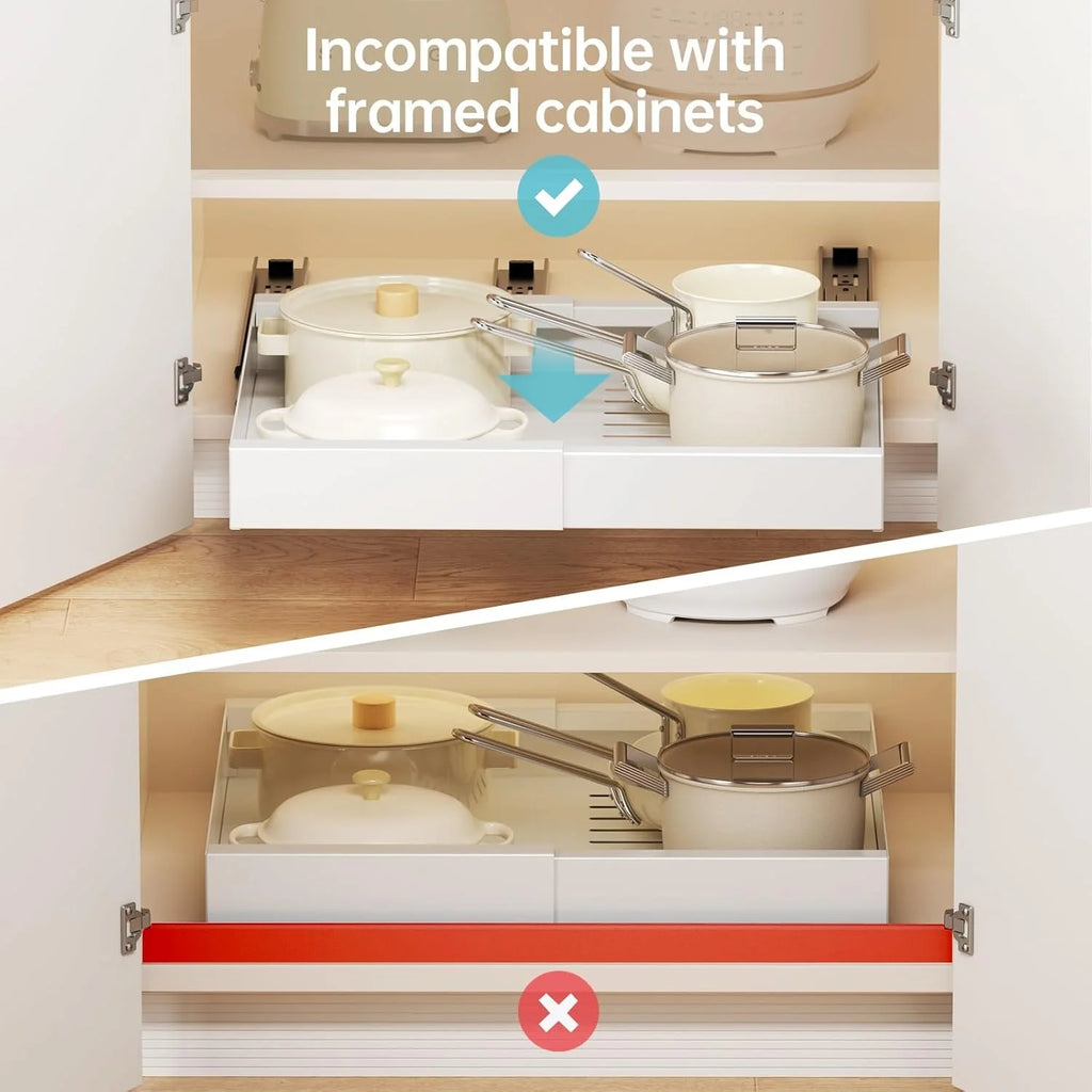 Pull Out Cabinet Organizer, 21 Deep Expandable Slide Out Drawers B513954