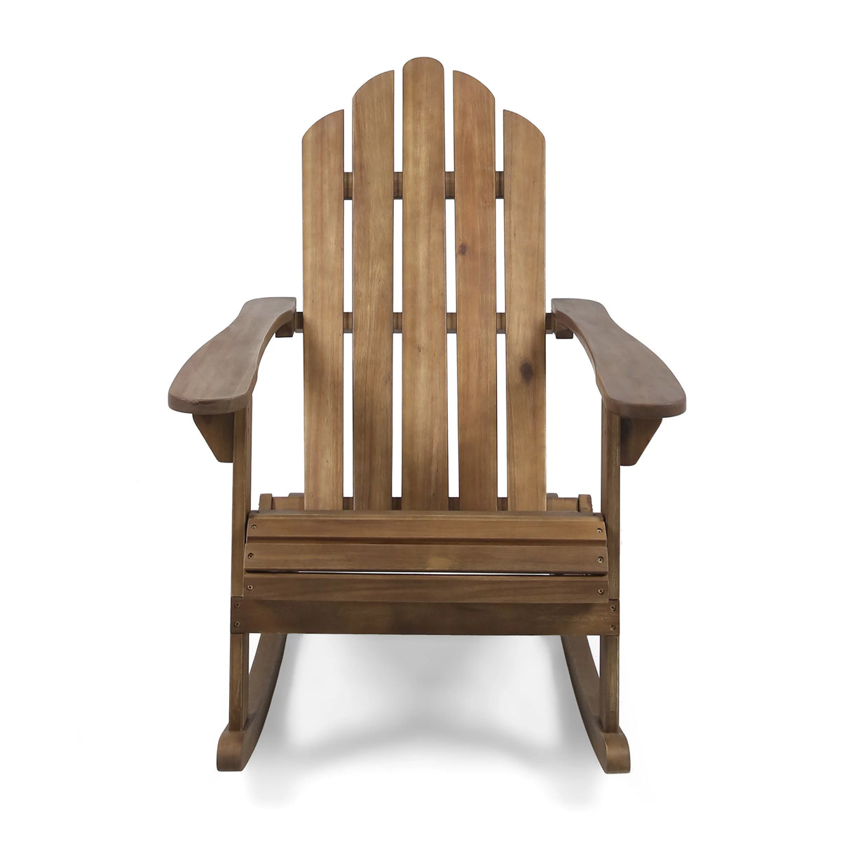 Dark Brown Acacia Wood Adirondack Rocking Chair H204