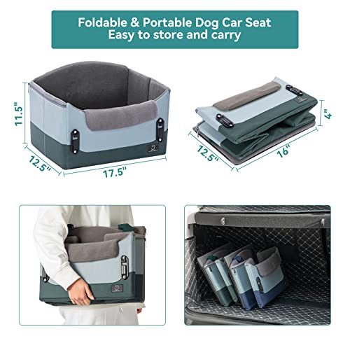 30 Inch Dog Booster Seat with 2 Safety Leashes and Detachable Inner Y382792