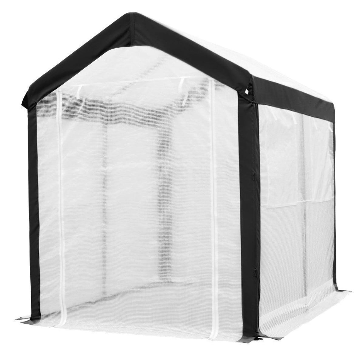 White 6 x 8 ft Walk in Greenhouse with Windows A68235