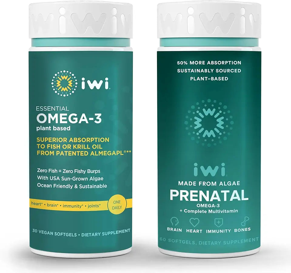 Omega-3 & Prenatal Multivitamin Bundle, 30 Servings, Vegan Plant-Based H83586