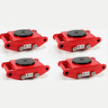 4Pcs Machinery Mover Set Machine Dolly Skate 4 Rollers 6Ton with 360° Rotate Cap X596