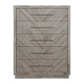 5 Drawer Chest with Herringbone Pattern and Bar Handles L706946