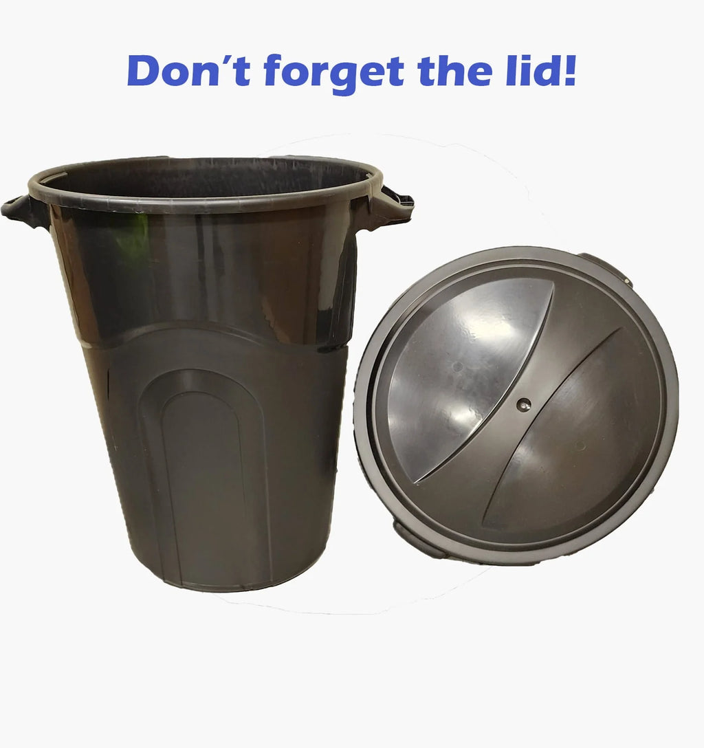 32 Gallon Heavy Duty Plastic Garbage Can with Lid P925456
