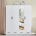 Gray Wooden Armoire Wardrobe with 3 Drawers B79210