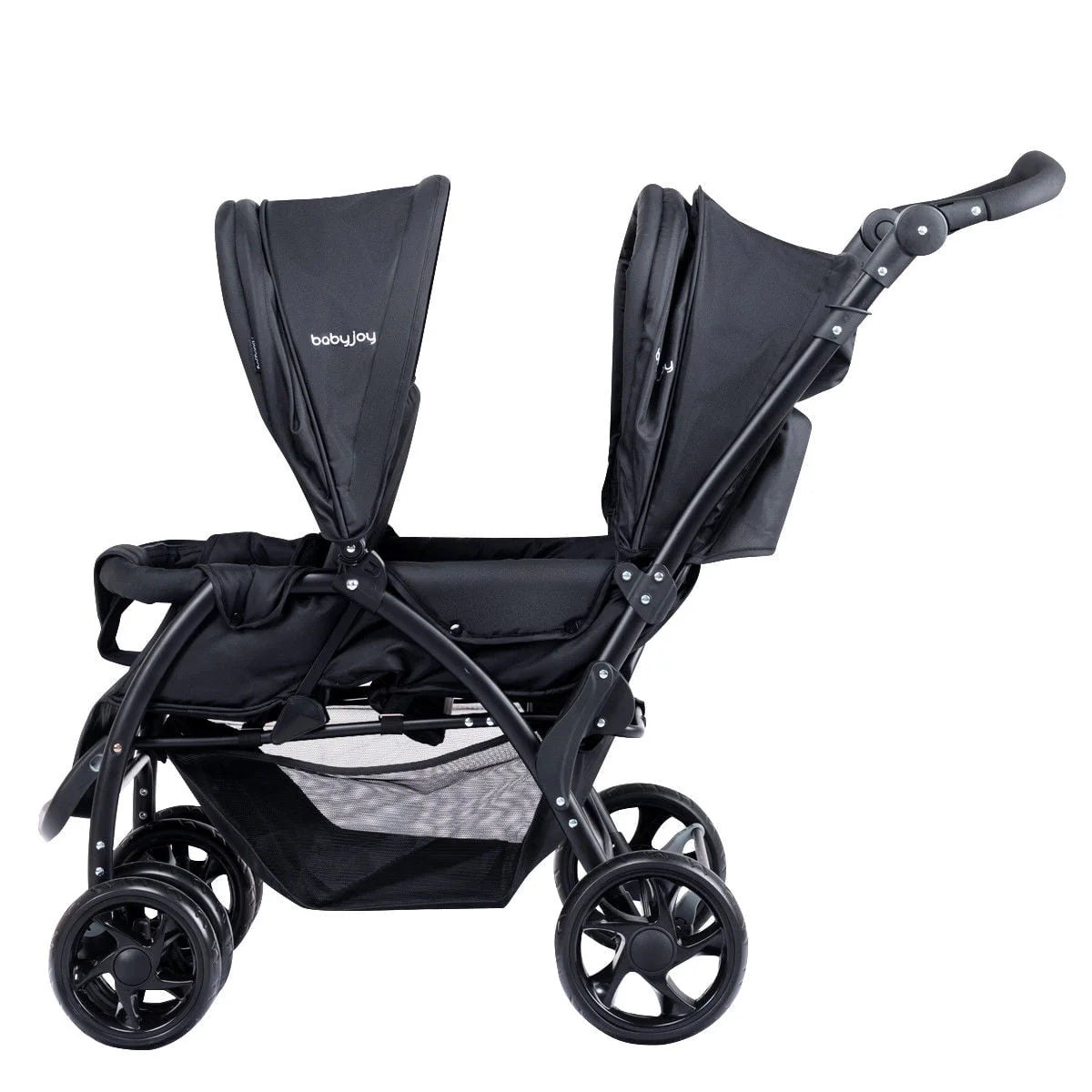 Foldable Lightweight Double Stroller Black T89124