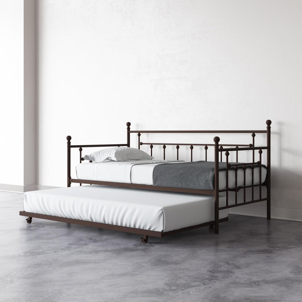 Bronze Metal Daybed and Trundle L527028