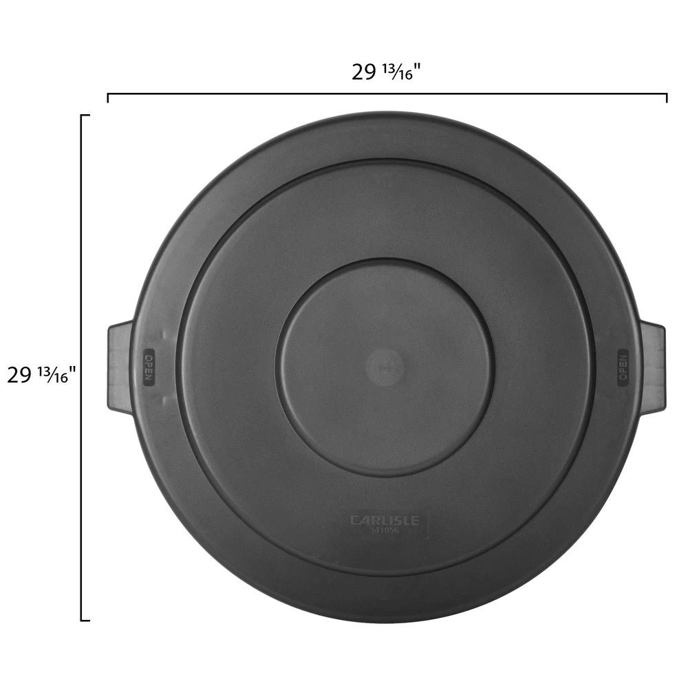 Black Flat Round Trash Can Lid K4558
