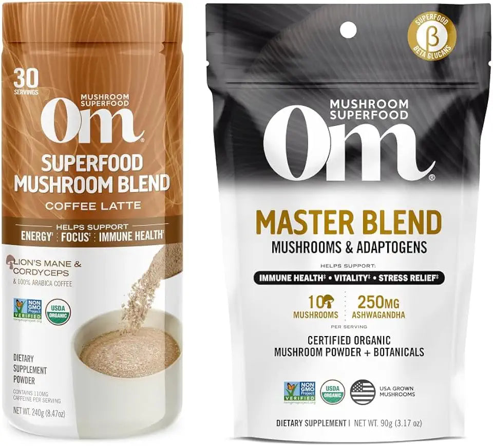 Mushroom Powder Coffee Latte Blend and 10 Mushrooms Complex Y647507