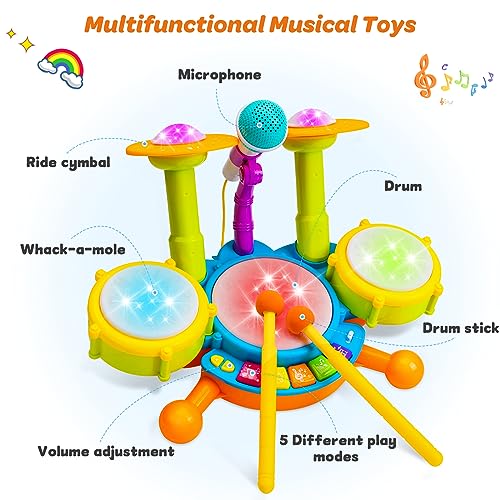 Kids Drum Set with Microphone C93074