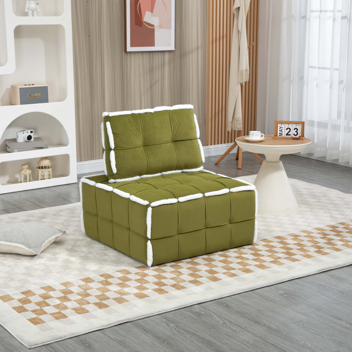 Emerald Upholstered Armless Accent Sofa Y468