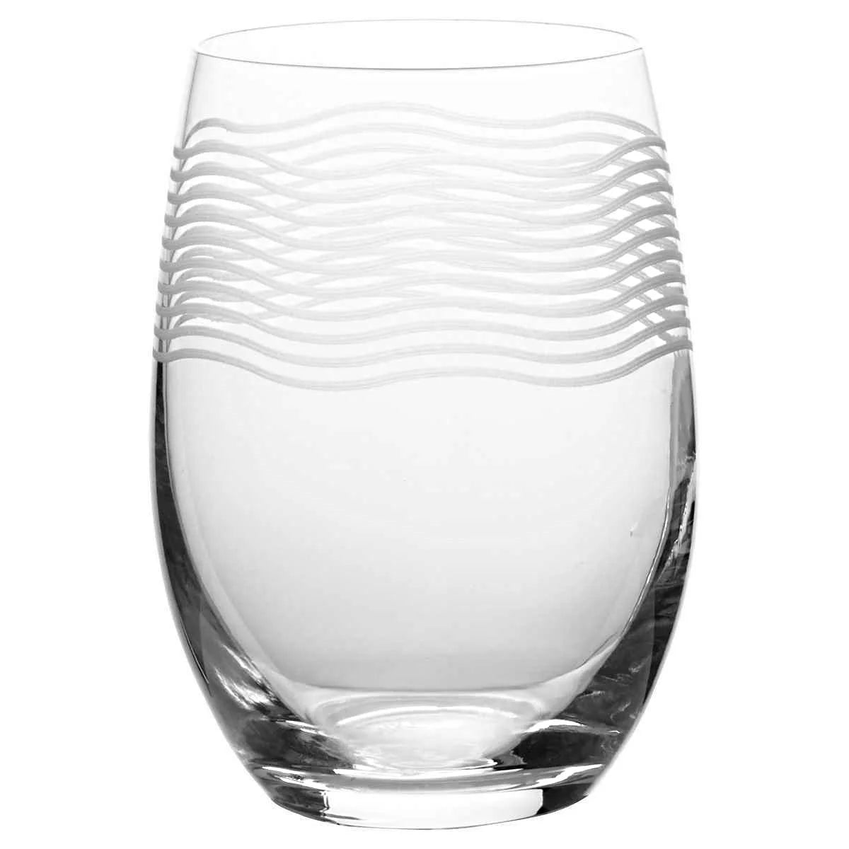 Stemless Etched Wine Glasses M6825
