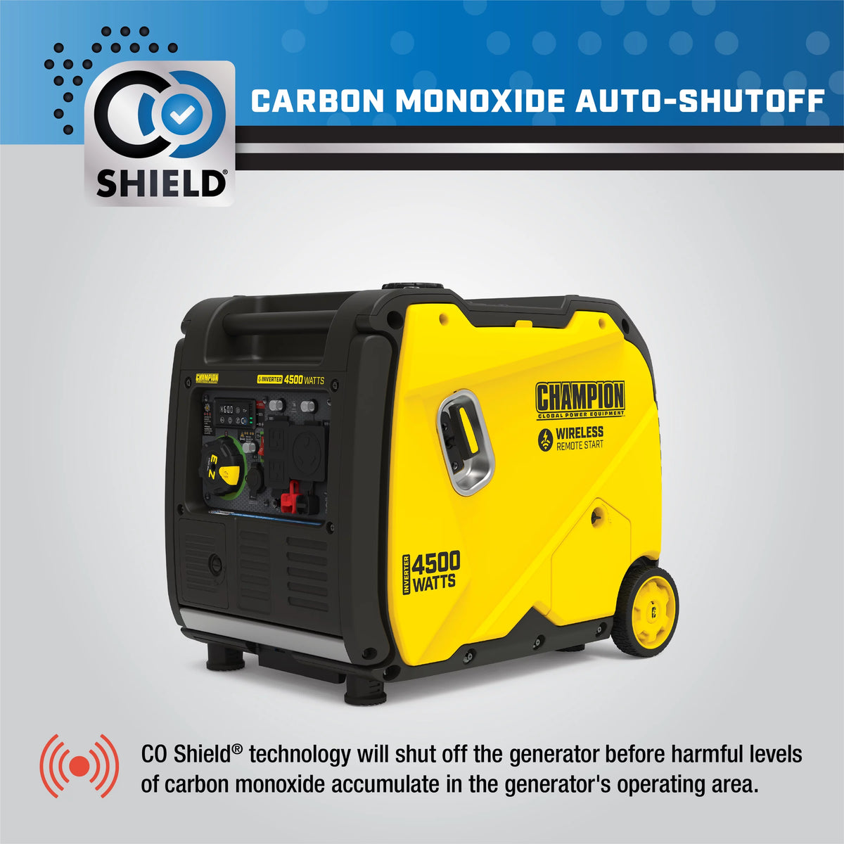 4500-Watt Wireless Remote Start Inverter Generator A9767