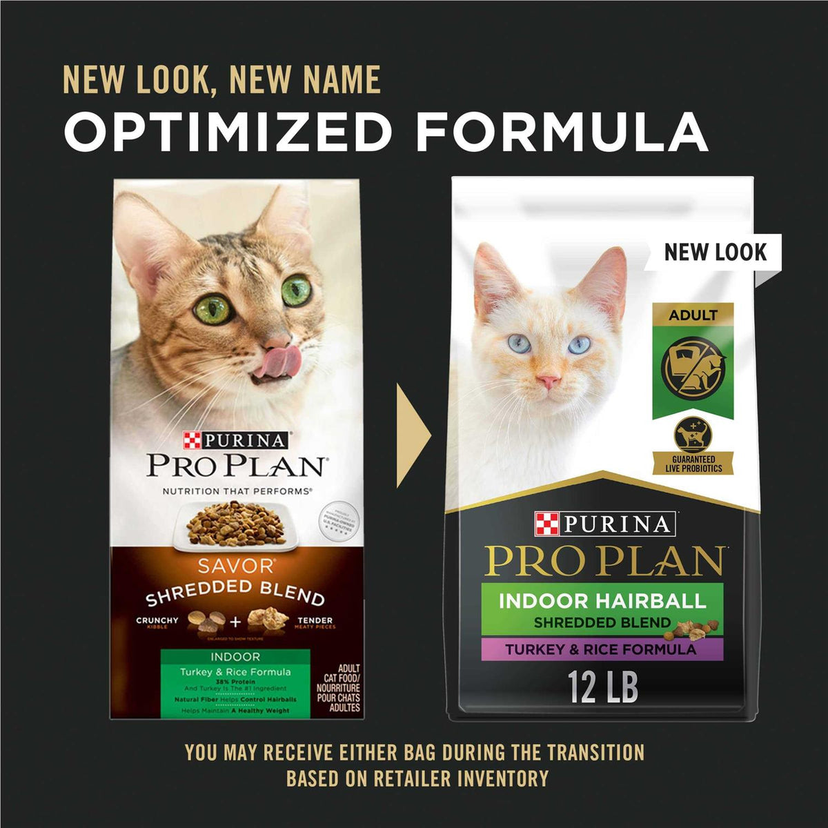 Indoor Hairball Management Shredded Blend Turkey & Rice Formula Dry Cat Food W422387
