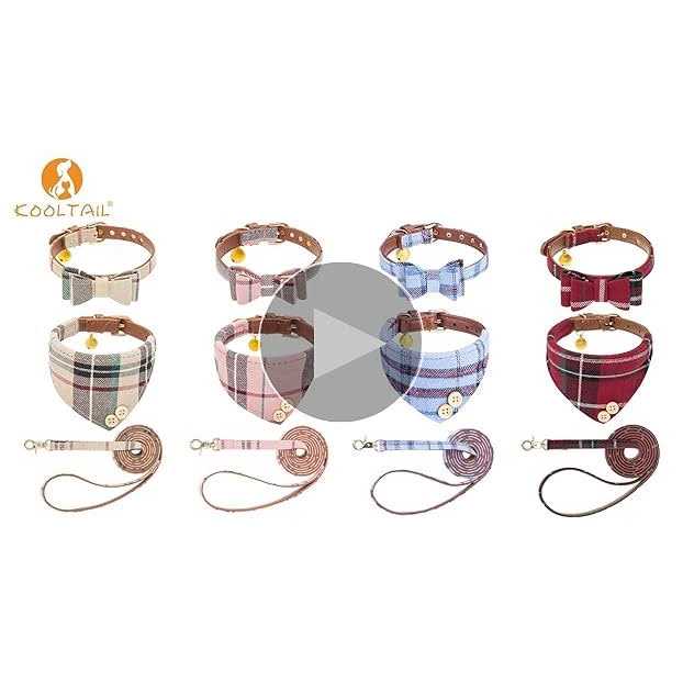 Bow Tie Dog Collar and Leash Set J29688
