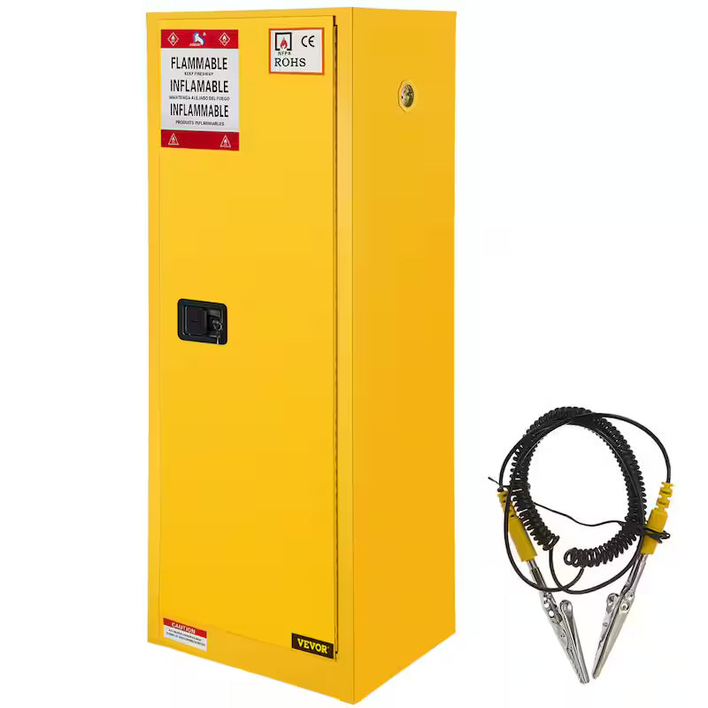 Yellow Galvanized Steel Safety Cabinet G222655