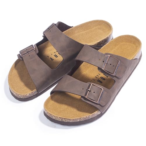 Arch Support Slides with Adjustable Buckle Straps and Cork Footbed N93179