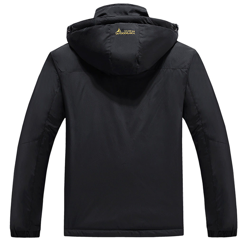 Men's Waterproof Ski Snow Jacket with Removable Hood W46723