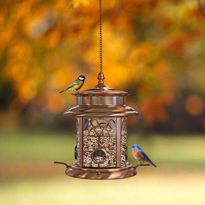 Antique Copper Solar Tube Bird Feeder N66324