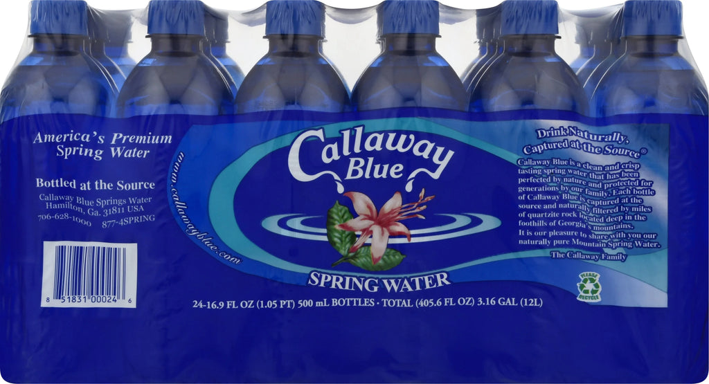 Spring Water, 0.5 Liter (Pack of 24) I43099