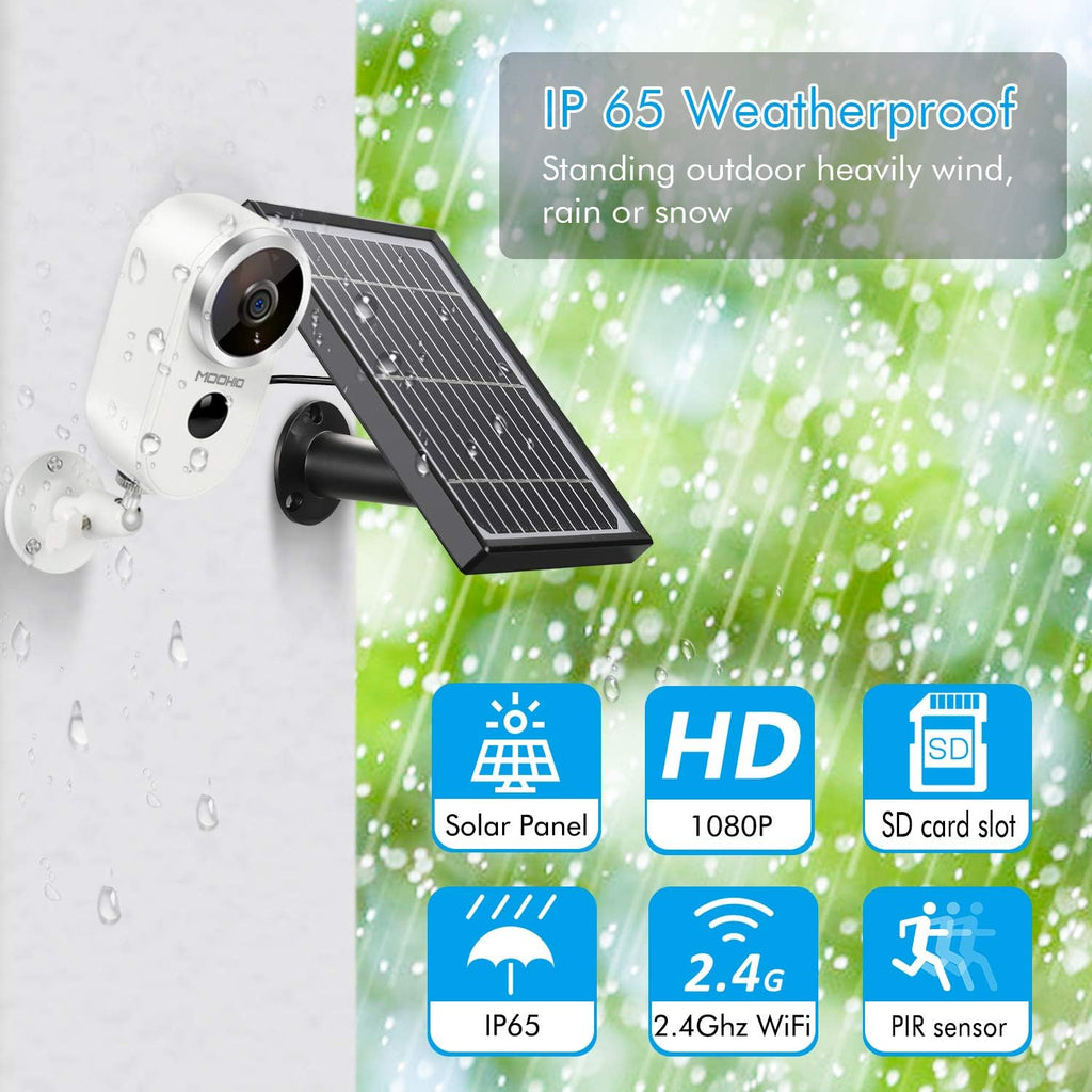 Outdoor Solar Security Camera Wireless 1080P Rechargeable Battery Powered WiFi Camera 2 Way Audio HD Video Wirefree IP Camera Motion Alarm Home Surveillance Camera System L537127