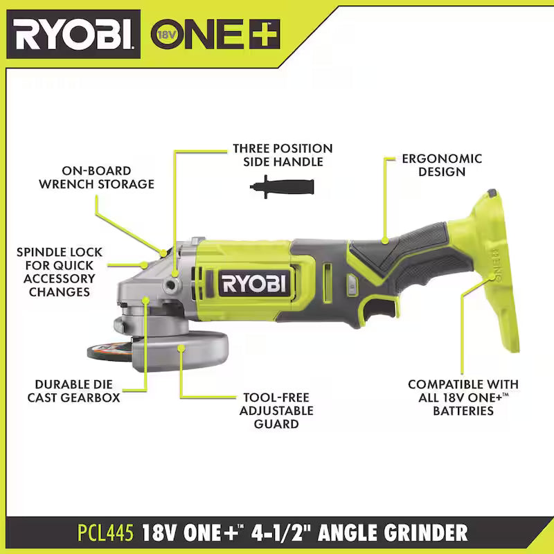 18V Cordless 4-1/2 in. Angle Grinder E9726
