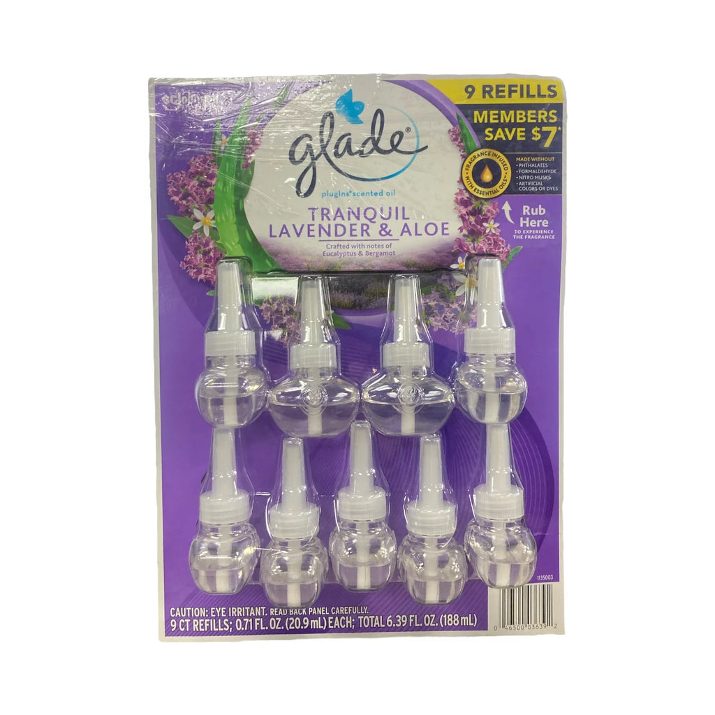 Tranquil Lavender & Aloe Air Freshener Refills, 6.39 Fl Oz, 9 Count M952