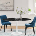 60" Oval Artificial Marble Dining Table O4612