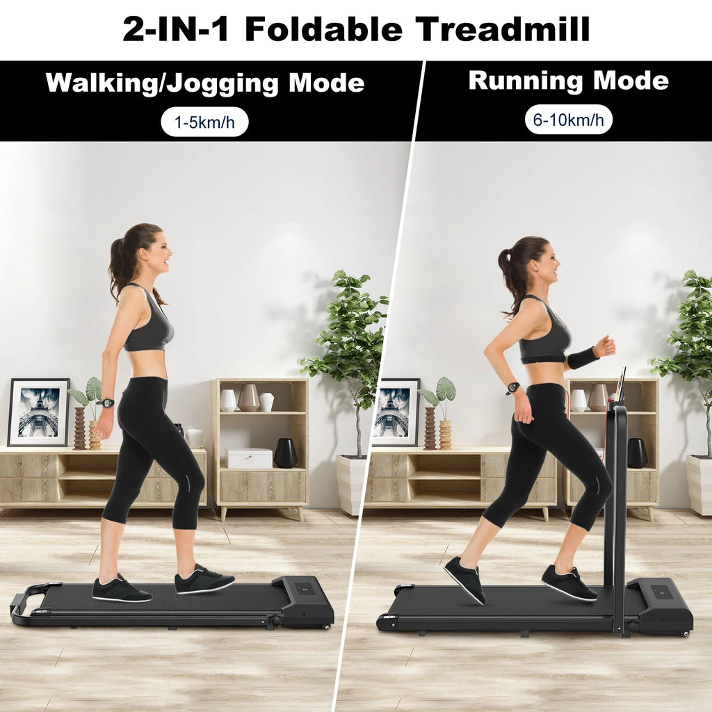2 in 1 Under Desk Folding Treadmill, 6.25 MPH, 265 Lb Capacity D327353