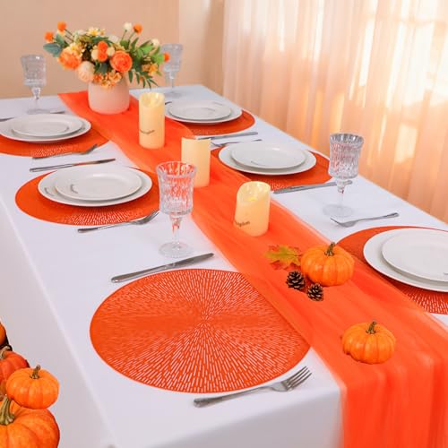 Round Gold Vinyl Placemats Set of 12 U2107