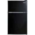 Black 3.2 Cu ft Two Door Mini Fridge with Freezer Y627