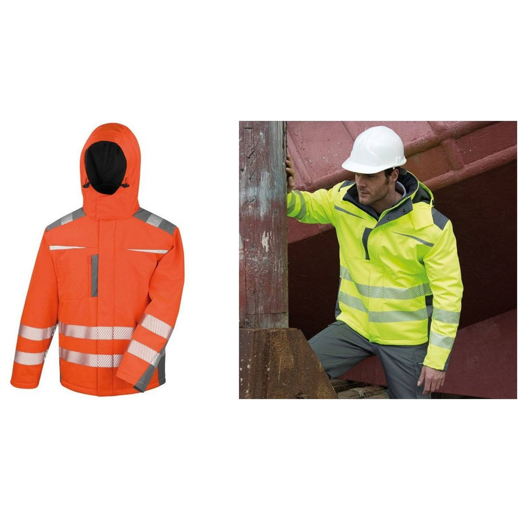 Yellow Hi-Visibility Softshell Work Coat U4299