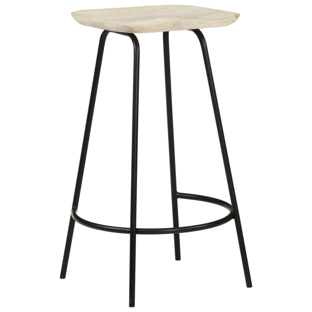 Solid Mango Wood Bar Stools 4 pcs Y45329